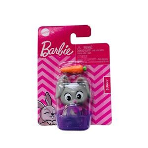 New Barbie Gray Bunny Figure Accessory